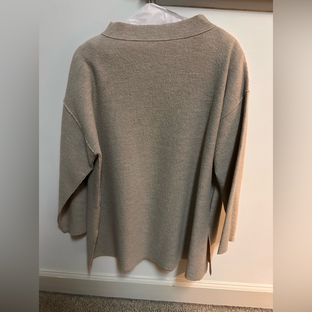 Eileen Fisher Tan Crew Neck Sweater